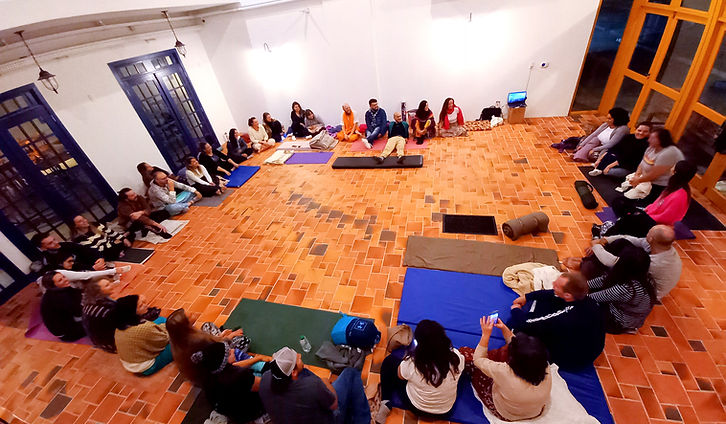 partilha roda de conversa meditação